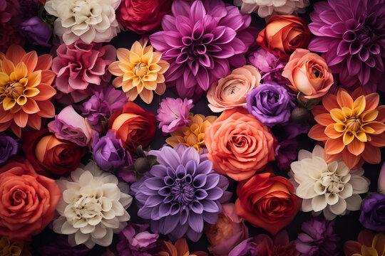 Spring flowers background. Mother's Day. International Women's Day card