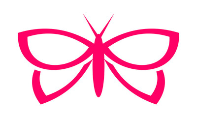 pink butterfly logo illustration