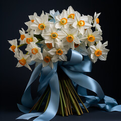 Bouquet of narcissus flowers