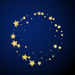 Magic stars vector overlay.  Gold stars scattered