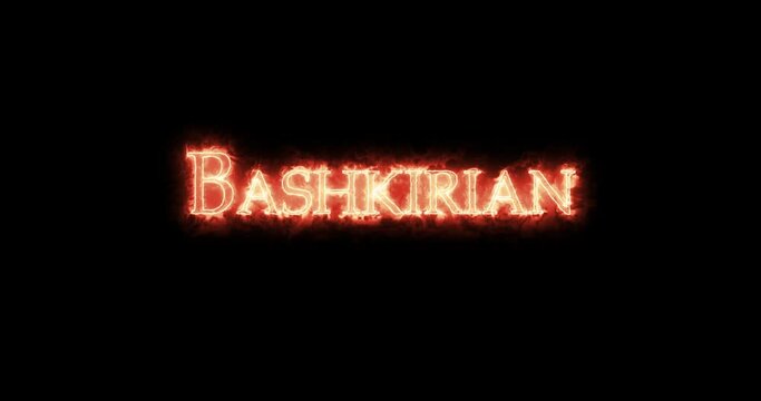 Bashkirian written with fire. Loop