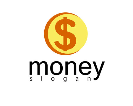 coin money ring icon logo design template
