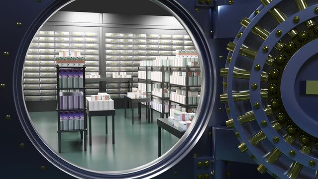 Money in Bank vault. Investment and security concept