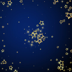 Naklejka premium Gold sparkling star confetti.
