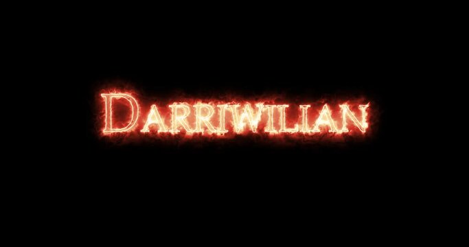 Darriwilian written with fire. Loop