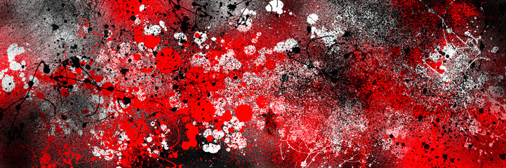 red and black abstract paint splash background