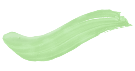 Shiny green brush watercolor painting isolated on transparent background. watercolor png