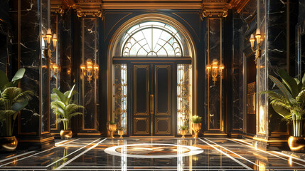 luxury art deco hotel gateway design