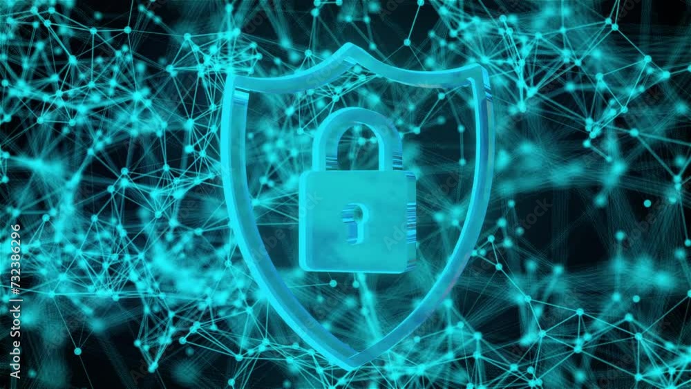 Aufkleber cyber security protection. computer generated 3d render