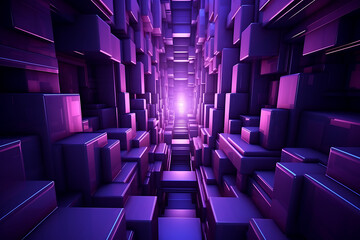 Obraz premium purple geometrical figures wallpaper