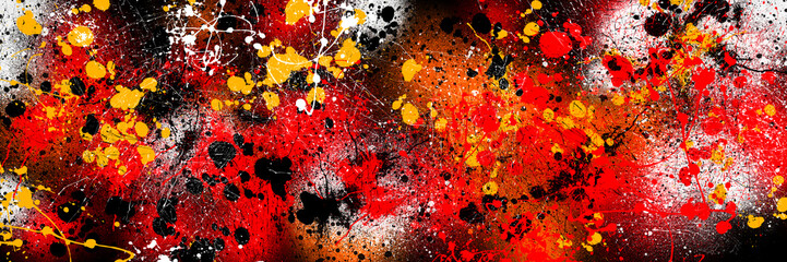 vintage abstract spray background of red and black paint