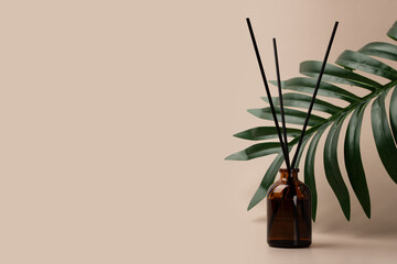 Aroma diffuser, organic fragrance, reed sticks, spa atmosphere