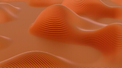 This 3D image features a minimalist design of retro waves, offering a sleek and nostalgic aesthetic.