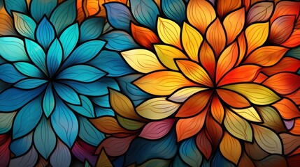 abstract background with flowers