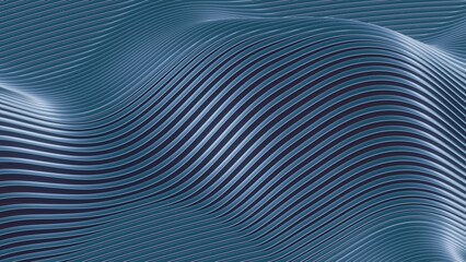 This 3D image features a minimalist design of retro waves, offering a sleek and nostalgic aesthetic.