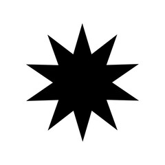 Fototapeta premium Sunburst icon vector. Star illustration sign. Price tag symbol. 