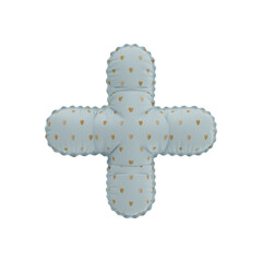 3D golden hearts pattern helium balloon 