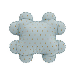 3D golden hearts pattern helium balloon 