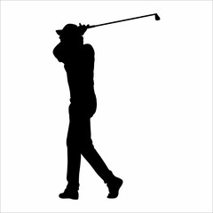 Golf player silhouette