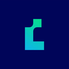 Initial L logo usable for business technology logo in the form of data. Network connection icon, share symbol design vector
