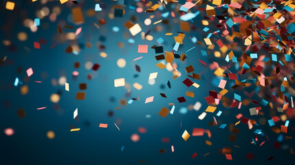 Confetti falling on festive background, confetti background