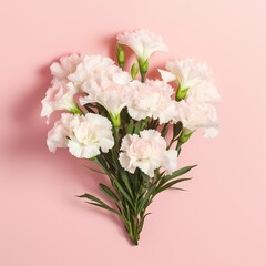 Pink Carnations on Pastel Background