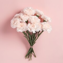 Elegant Bouquet of White Carnations