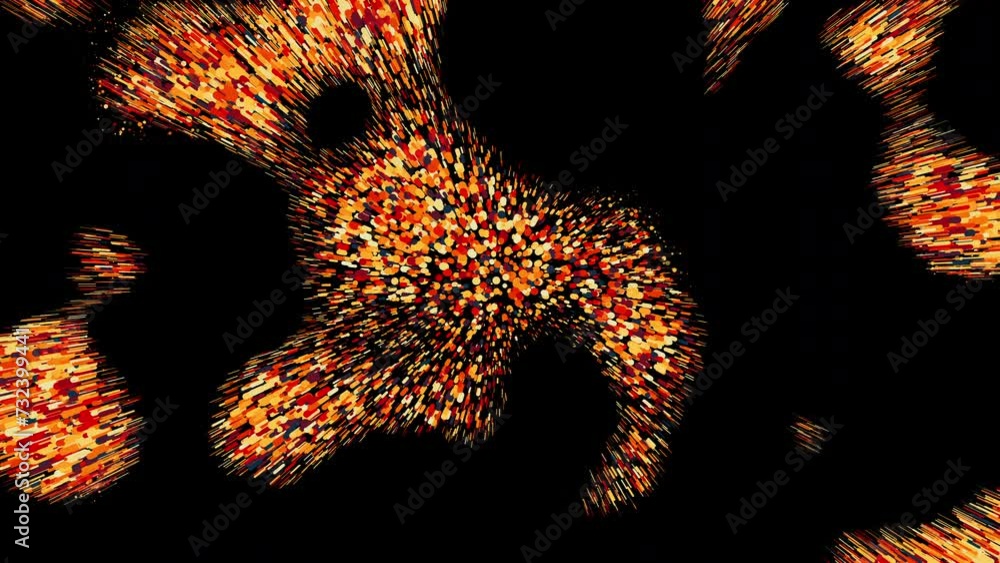 Poster abstract field particles. computer generated 3d render