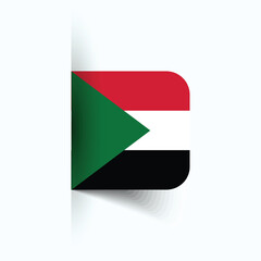 Sudan national flag, Sudan National Day, EPS10. Sudan flag vector icon
