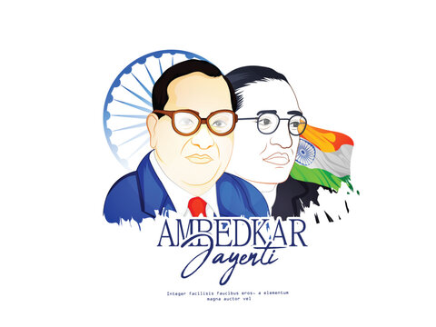 Bhimrao ambedkar. Dr. Bhimrao ambedkar. B. R. Ambedkar. Jayanti Indian Babasaheb day celebration vector Illustration