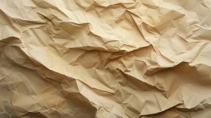 Obraz premium Texture of crumpled craft paper background.