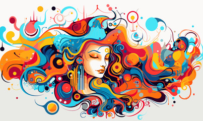 abstract woman vector illustration