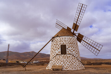 Traditional Windmill in Valles de Ortega, Fuerteventura