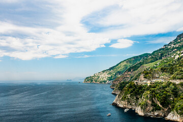 The city of Amalfi, on the Amalfi coast, Italy