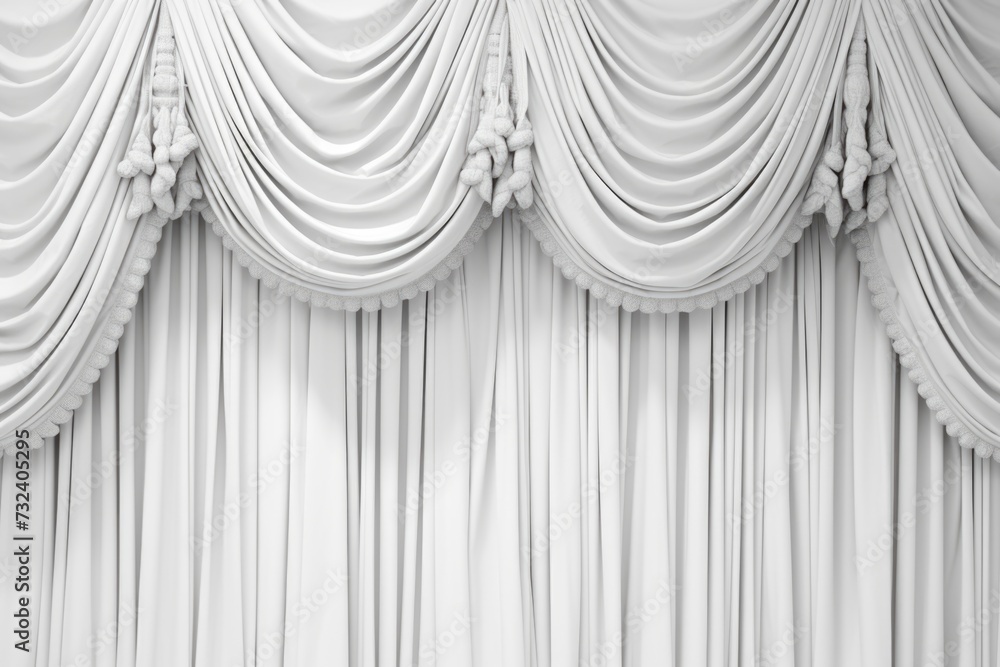 Aufkleber a black and white photo of a curtain. this versatile image can be used in various design projects