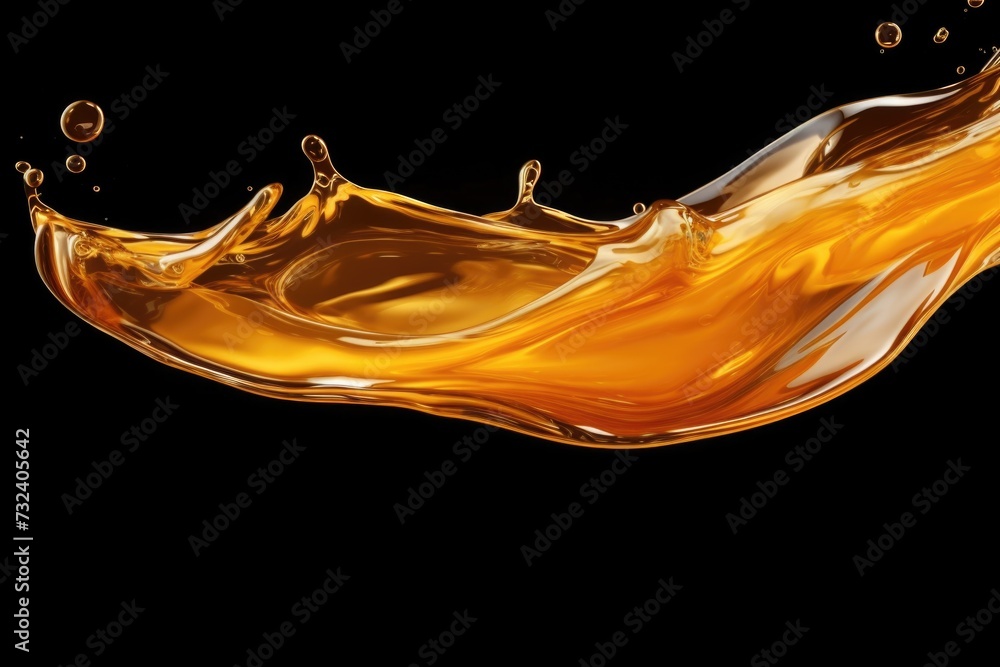 Aufkleber A captivating image capturing a splash of liquid against a black background. Perfect for adding a dynamic touch to various design projects