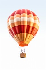 A vibrant hot air balloon soaring through the sky. Perfect for travel and adventure themes