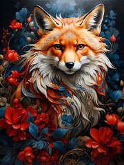 the fox unfolds with striking beauty