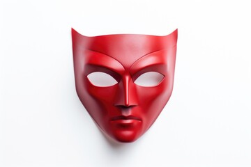 A red mask on a white background. Ideal for costume parties and masquerade events