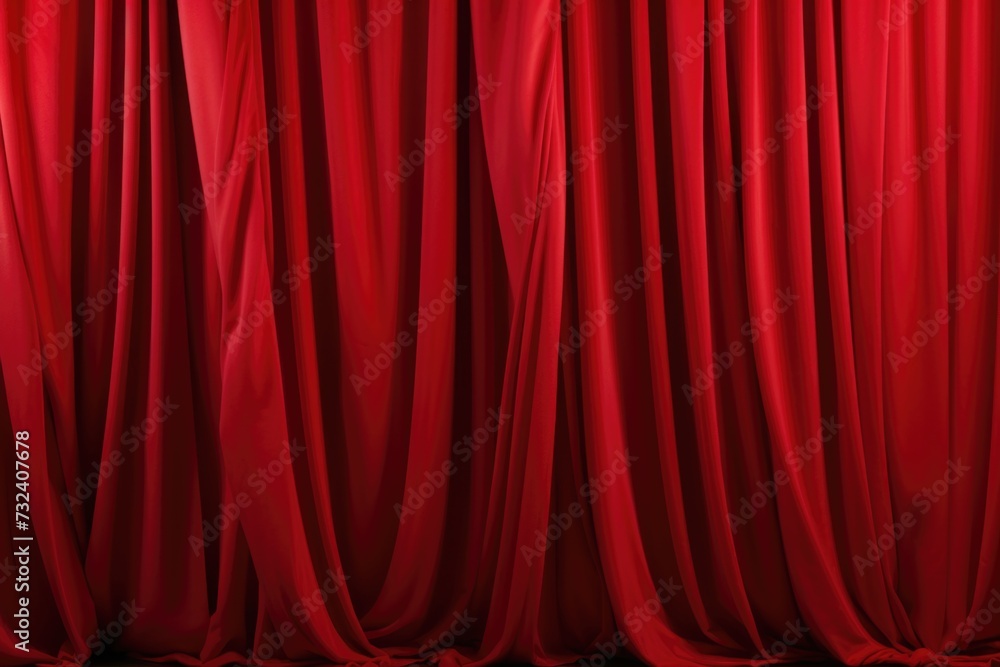 Poster a red curtain with a black floor in front of it. suitable for theater, stage, or event-related proje