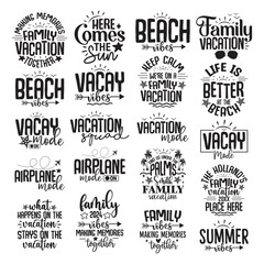 Fototapeta premium 20 Family Vacation design Bundle