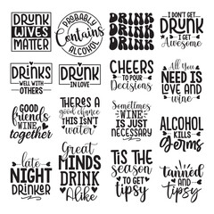 Fototapeta premium 16 Alcohol design bundle