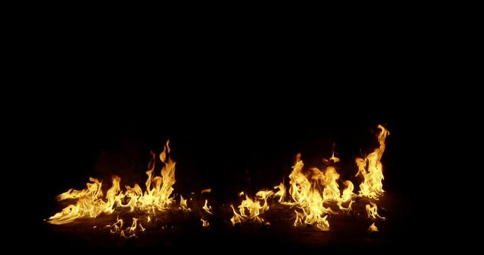 Burning Debris 2 1099 2KFire vfx with black screen, fire effect 