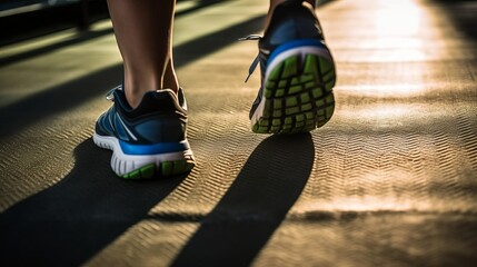Fitness theme. Running jogging shoes. - obrazy, fototapety, plakaty