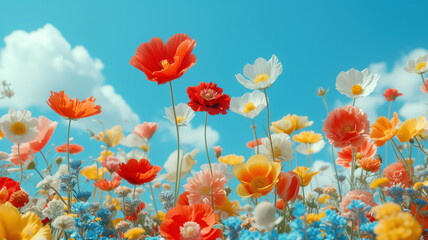 Obraz na płótnie Canvas Wild spring flowers with blur effect