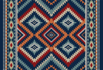 Navajo ikat pattern seamless.Native,folk style collection.Design for textile,wallpaper,ikat pattern,fabric,background,wrapping,clothes,lace pattern,card,carpet and pattern embroidery.