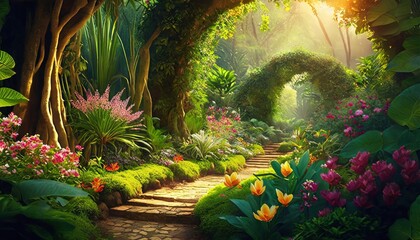 Fototapeta premium tropical garden