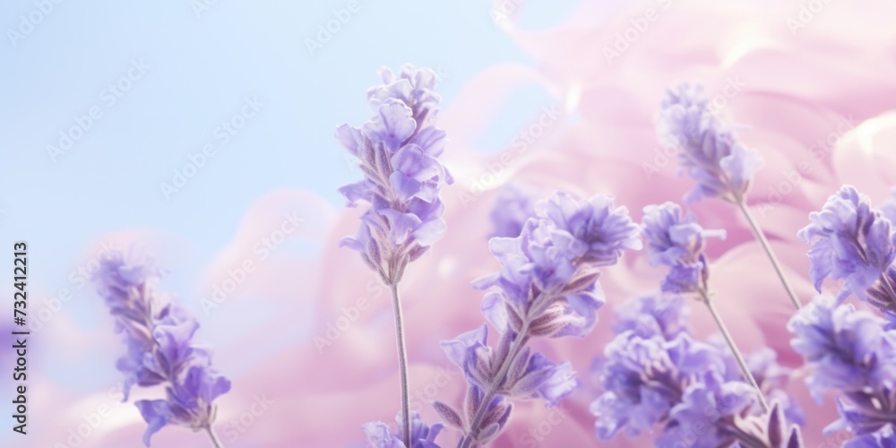 Poster a close-up view of a bunch of purple flowers. can be used to add a pop of color to any floral arrang
