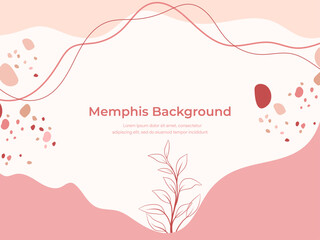 Memphis Style Wedding Banner Background