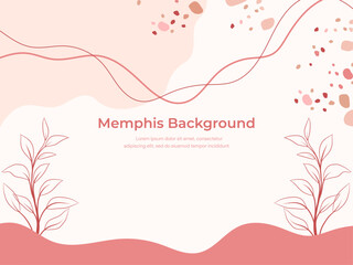 Memphis Style Wedding Banner Background